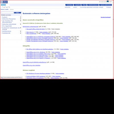 Euskal softwarea deskargatzeko tokia